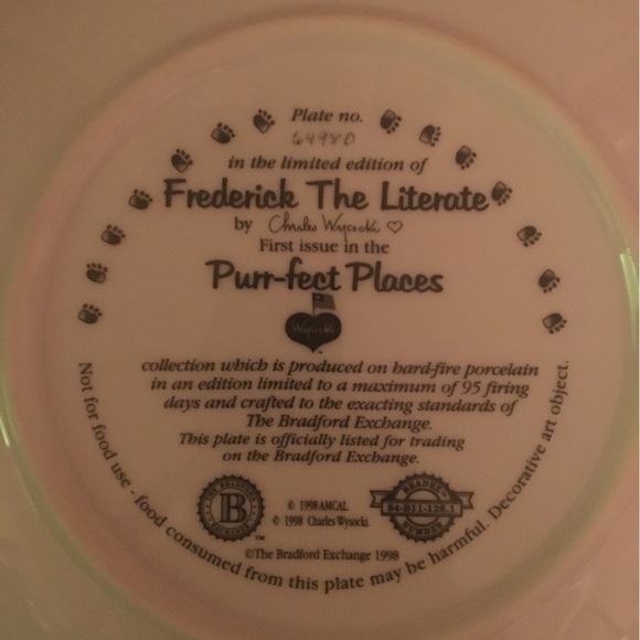 Frederick The Literate Decorative plate and Cross Stitch Kit Bundle - Picture 2 of 5